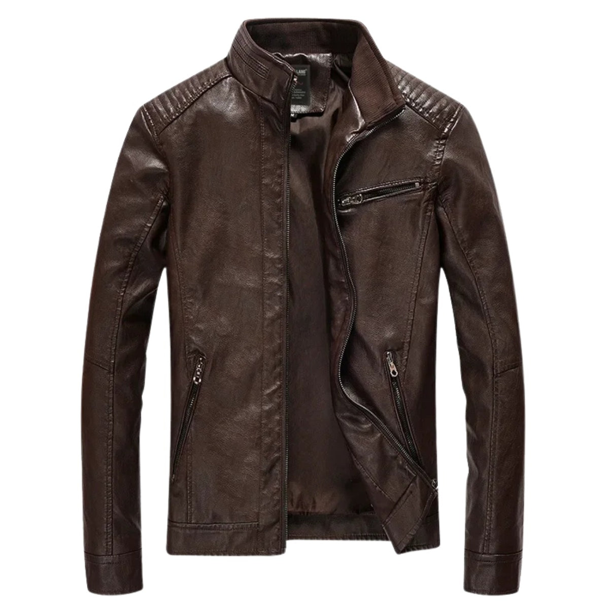 Ovada Quilted-Shoulder Leather Jacket - photo 1