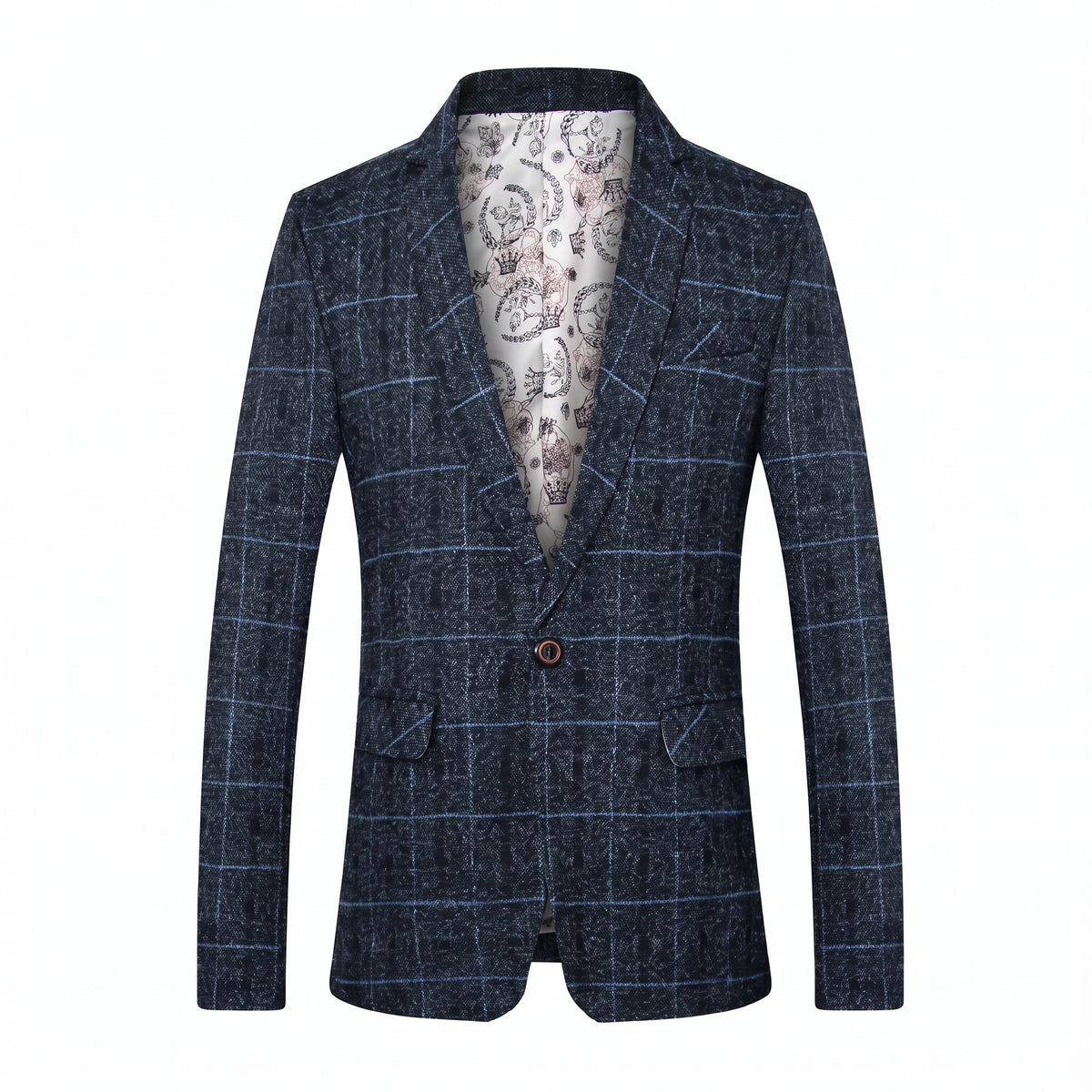 Palestrina Windowpane Check Blazer - cover