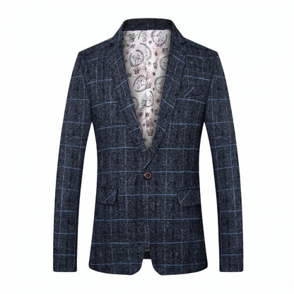 Palestrina Windowpane Check Blazer - cover