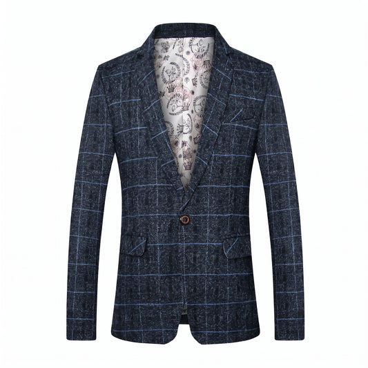 Palestrina Windowpane Check Blazer - cover
