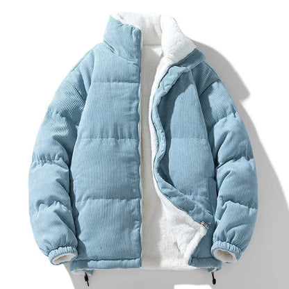 Pescara Fleece-Lined Corduroy Puffer - Blue