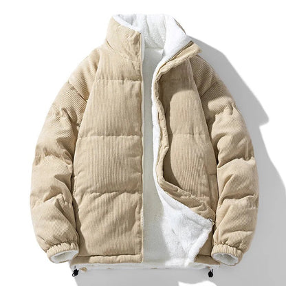 Pescara Fleece-Lined Corduroy Puffer - Beige