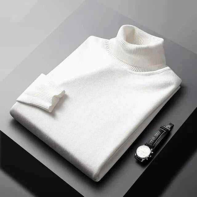 Peschiera Cashmere Turtleneck - White