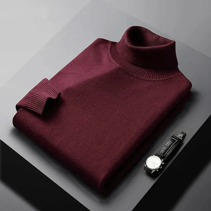 Peschiera Cashmere Turtleneck - Red Wine