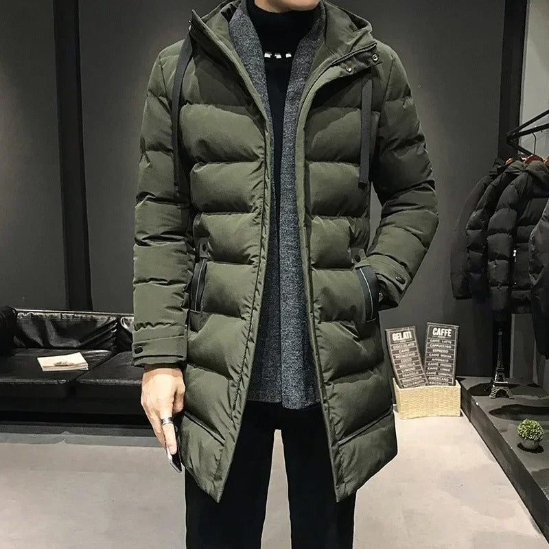 Pianoro Long Quilted Puffer Coat - Green