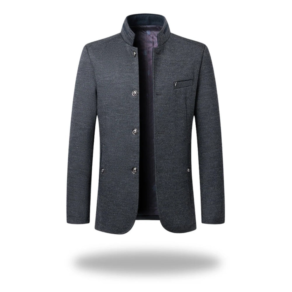 Pinerolo Stand-Collar Blazer - Grey
