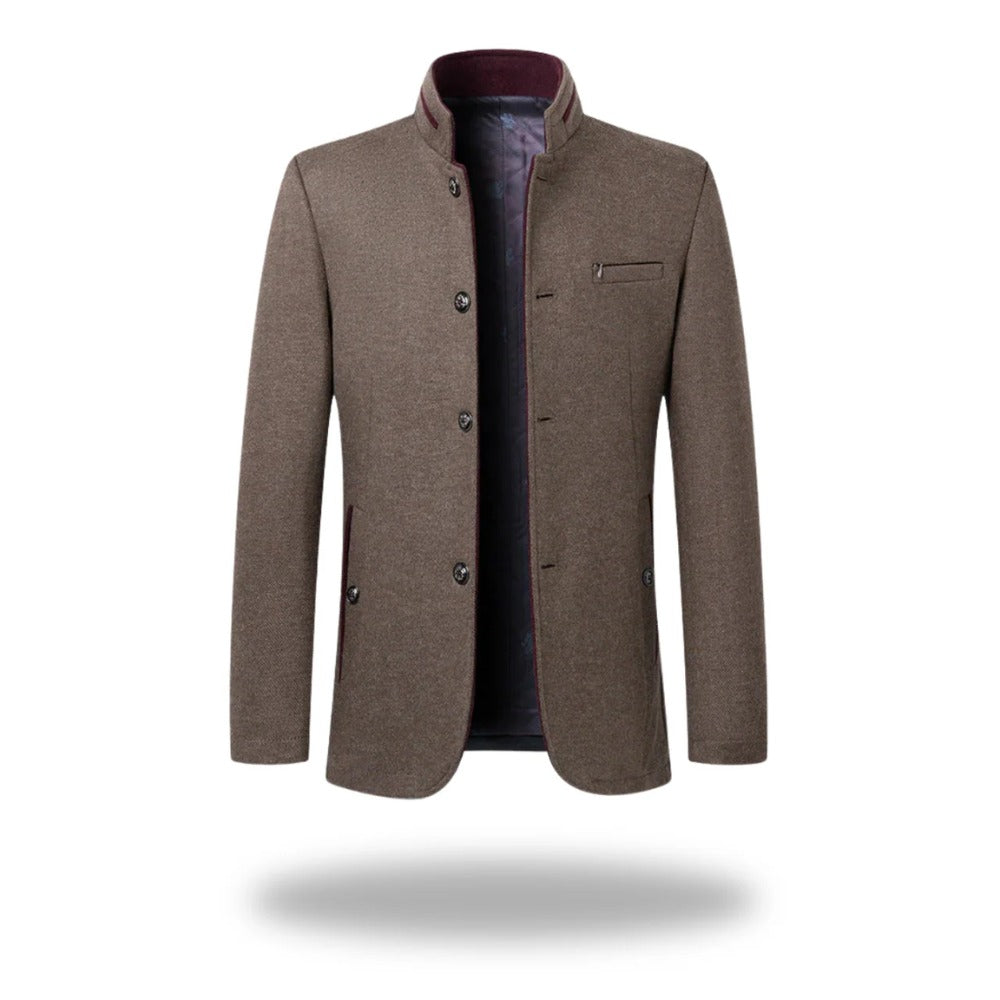 Pinerolo Stand-Collar Blazer - Beige