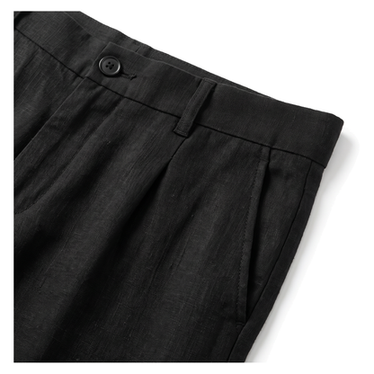 Piombino Linen Shorts - detail