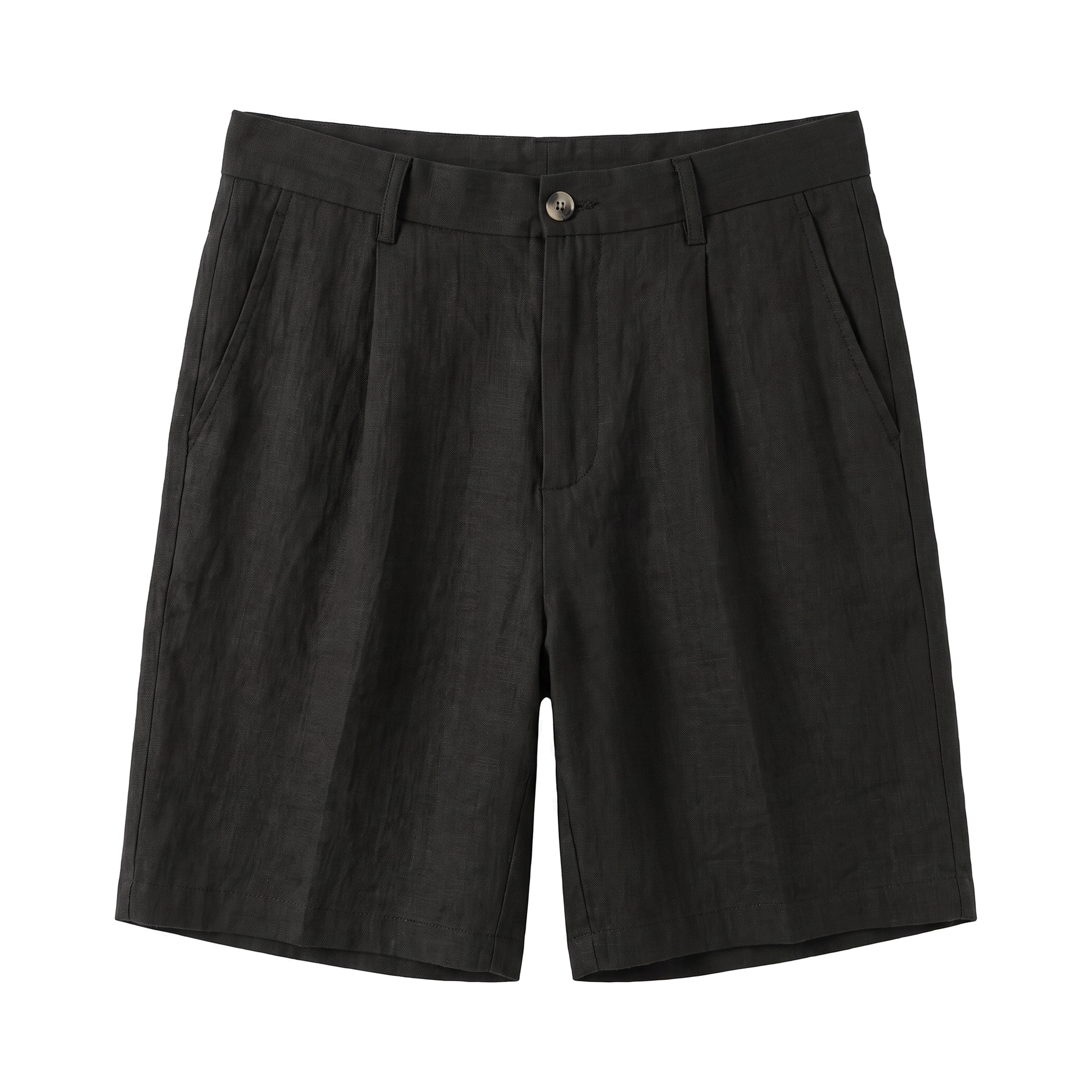 Piombino Linen Shorts - Black