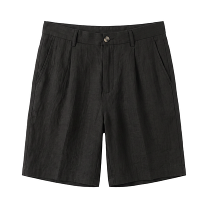 Piombino Linen Shorts - Black