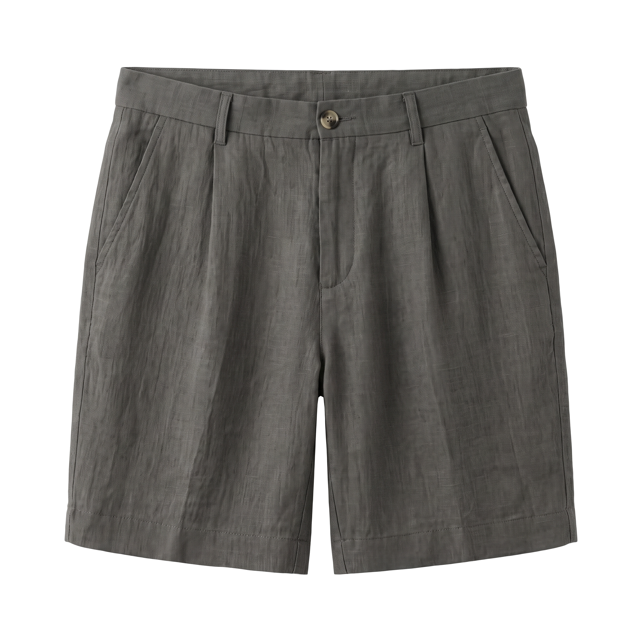 Piombino Linen Shorts - Dark Grey