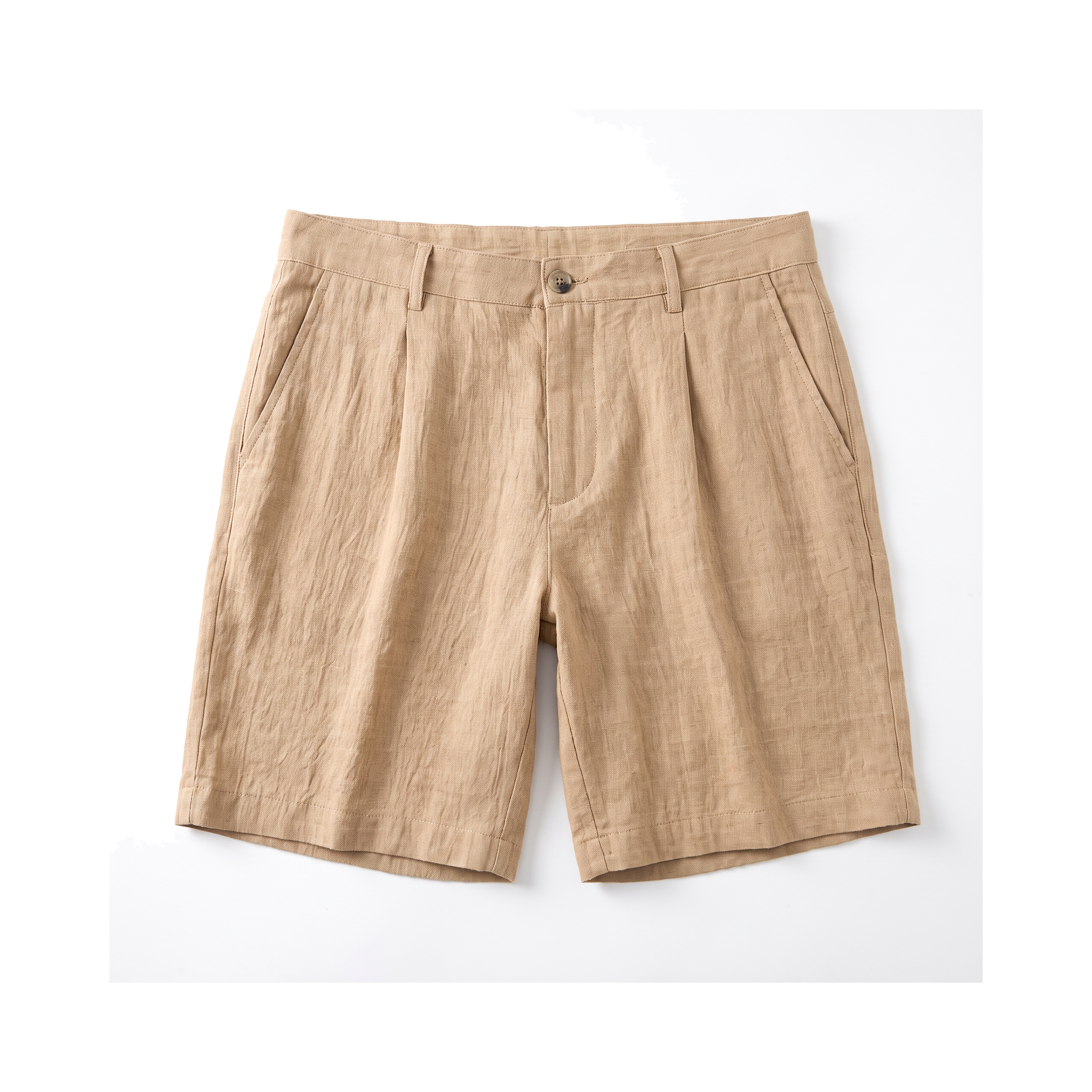 Piombino Linen Shorts - Khaki