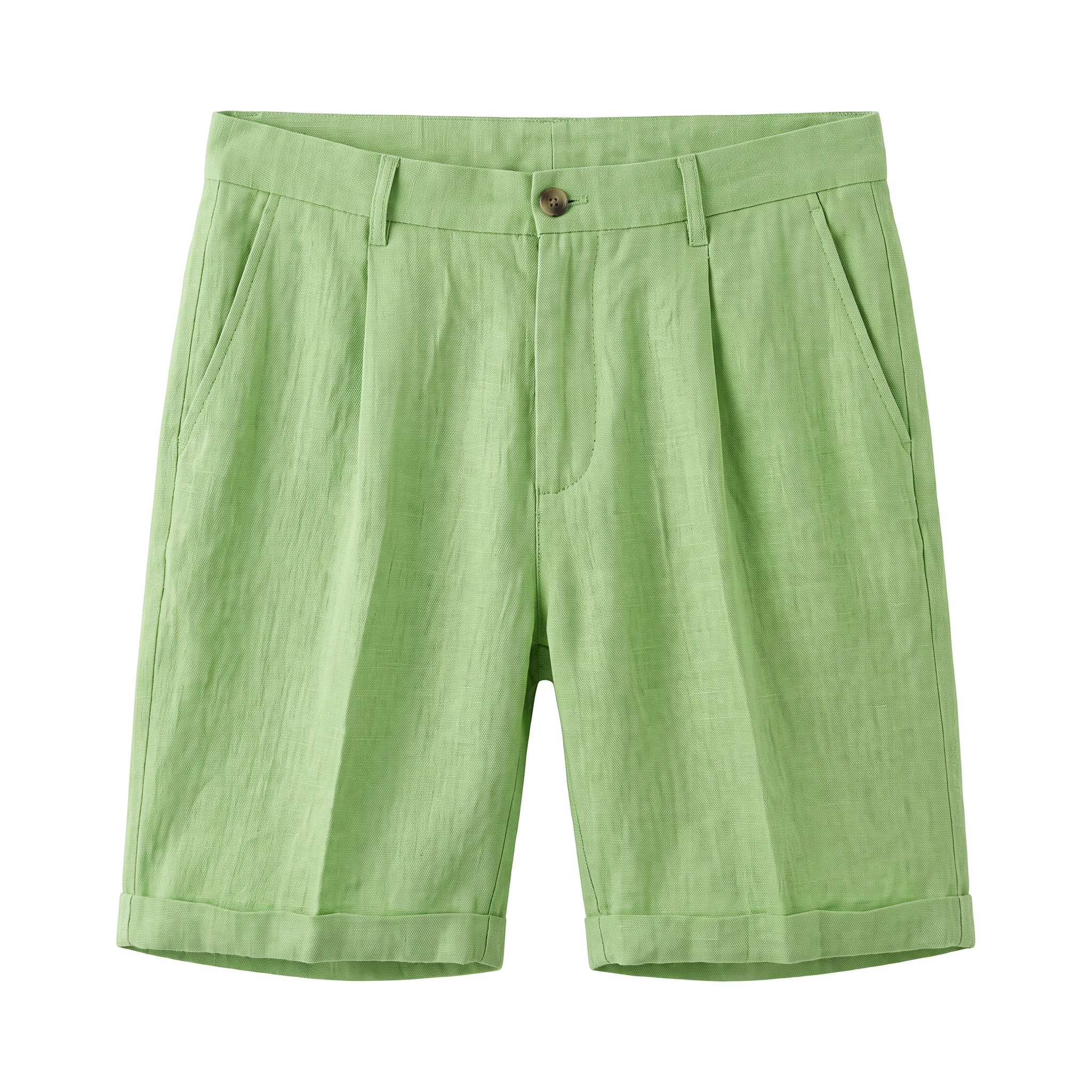 Piombino Linen Shorts - Light Green