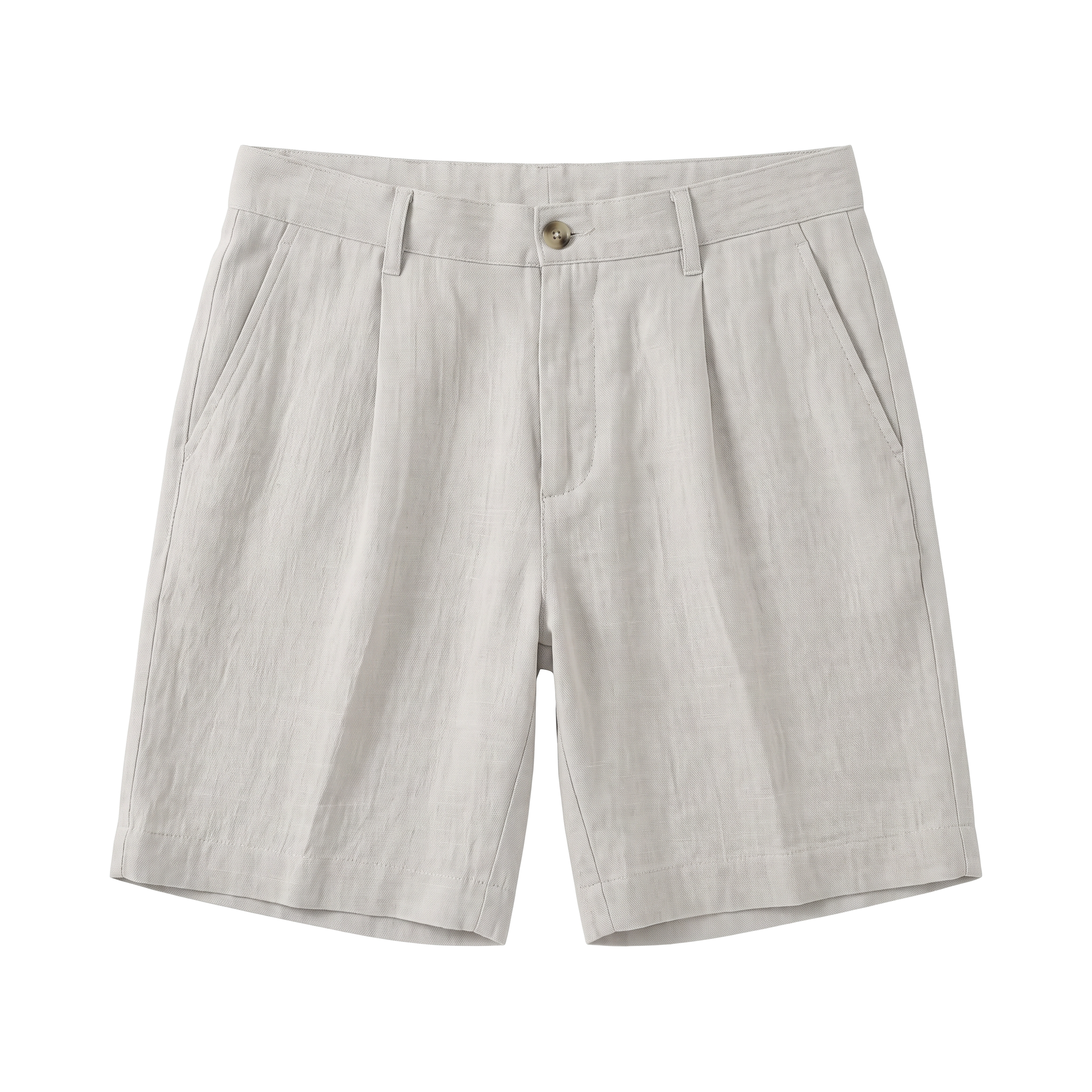 Piombino Linen Shorts - Light Grey