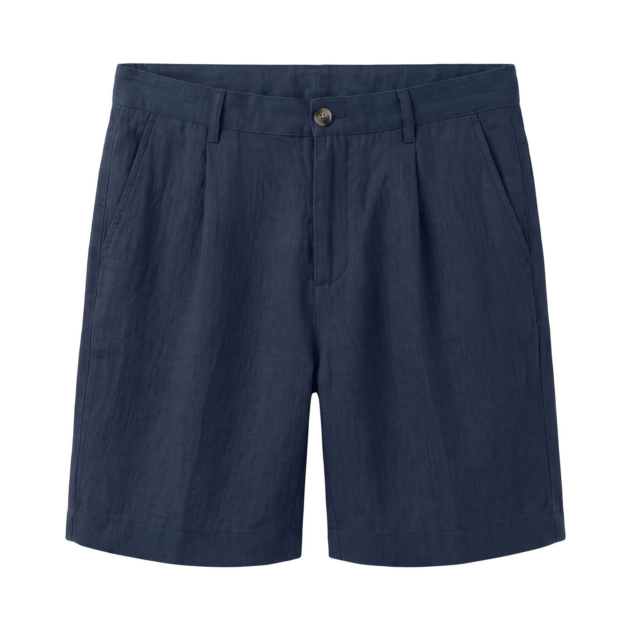 Piombino Linen Shorts - Navy Blue