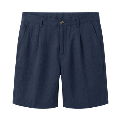 Piombino Linen Shorts - Navy Blue