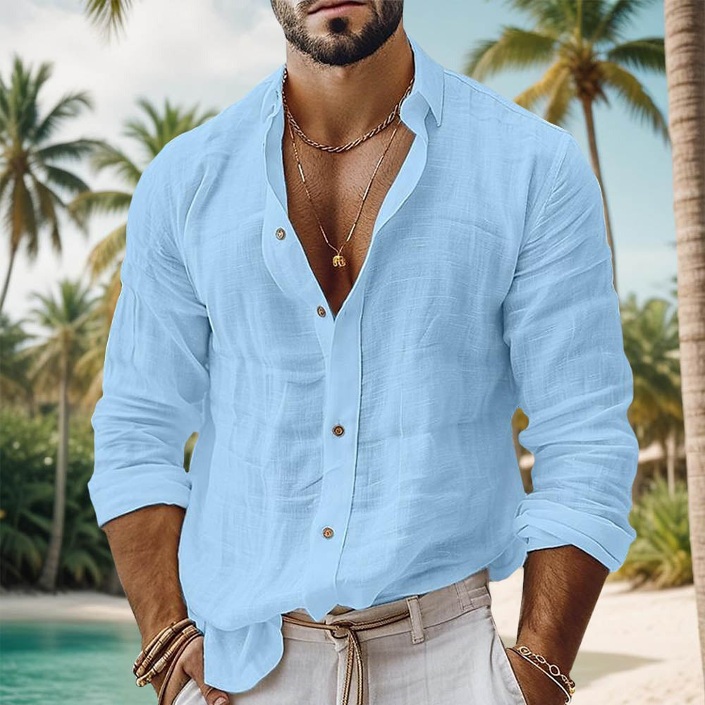 Pistoia Cotton Shirt - Blue