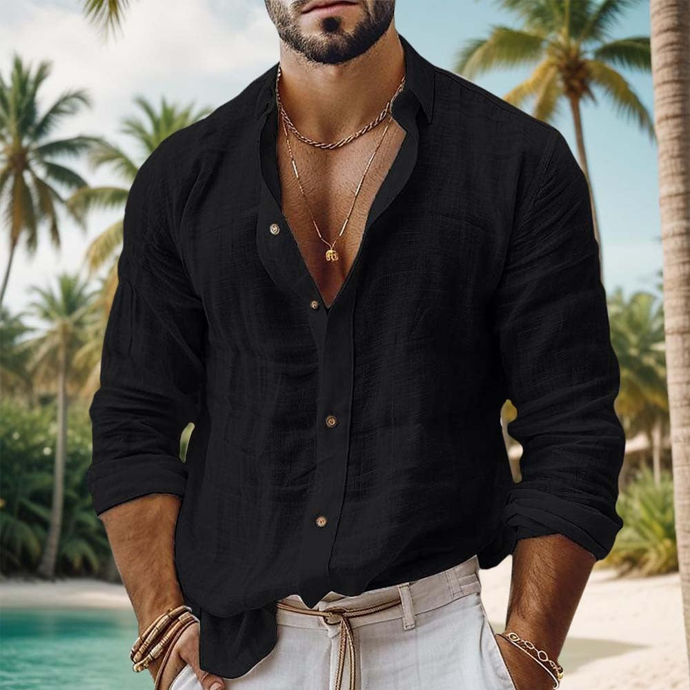 Pistoia Cotton Shirt - Black