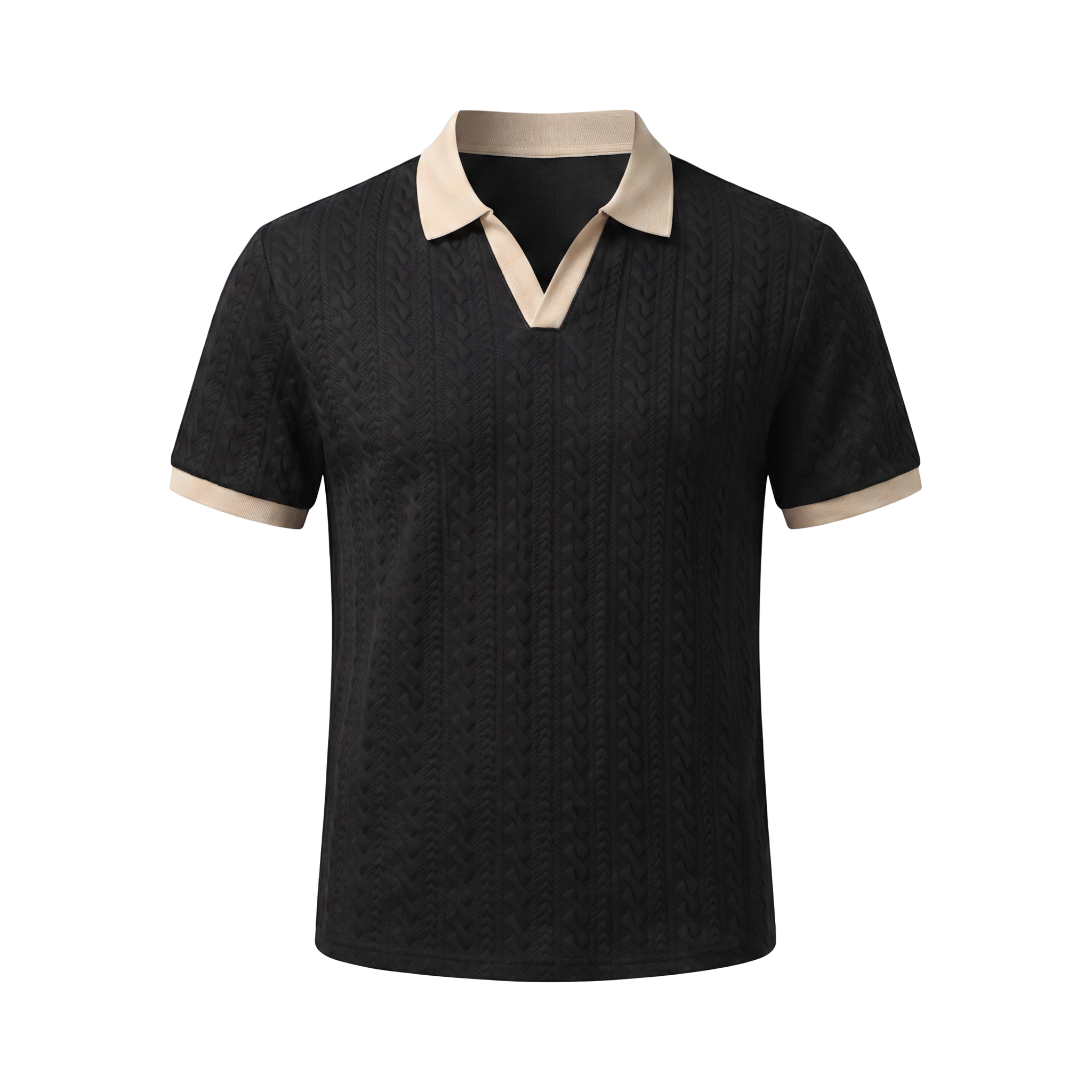 Ancona Knit Polo - Black