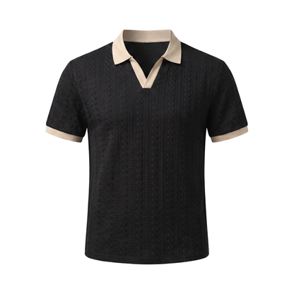 Ancona Knit Polo - Black
