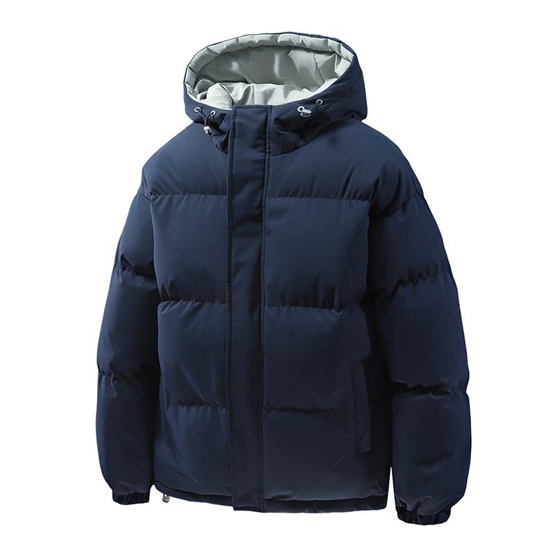 Pontremoli Hooded Puffer Jacket - Navy Blue
