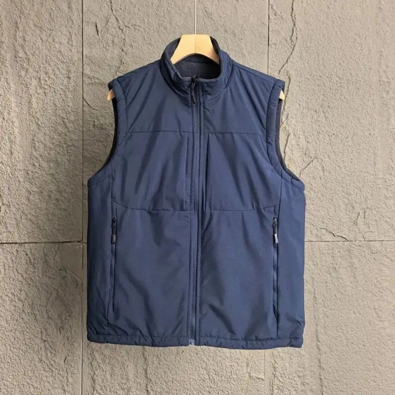 Portici Fleece-Lined Zip Gilet - Dark Blue