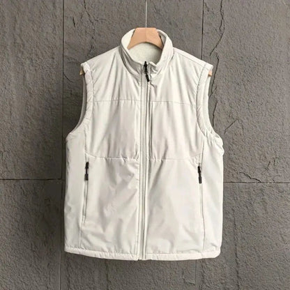 Portici Fleece-Lined Zip Gilet - White