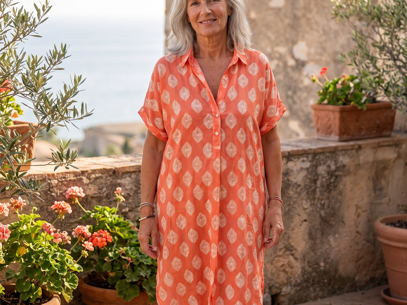 Printed Shirt Dress