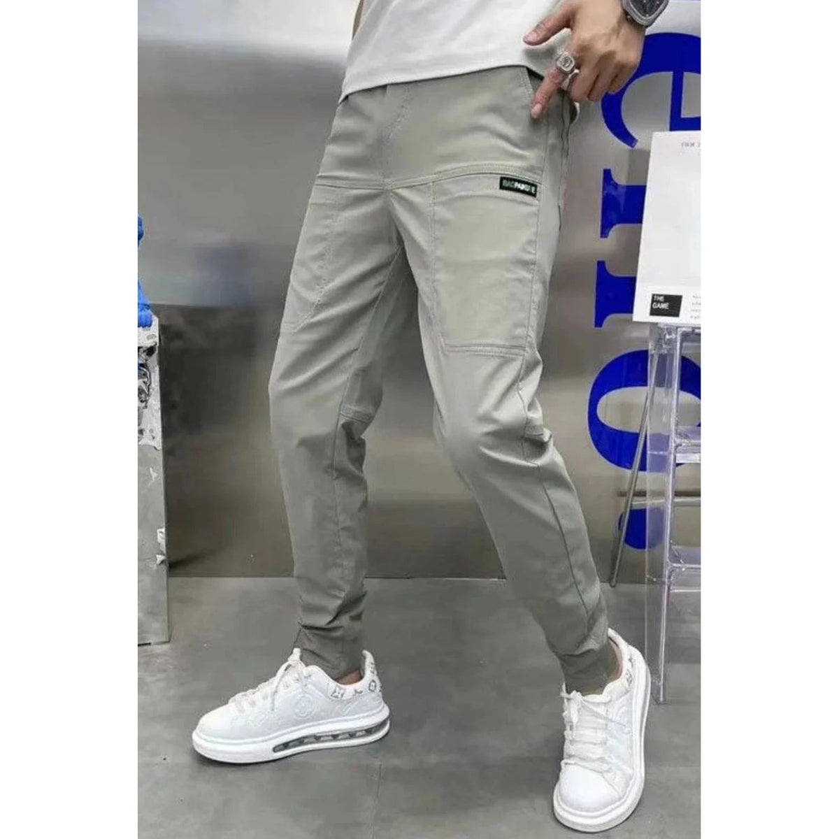 Rapallo Cargo Pants - Light Gray