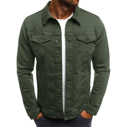 Recanati Cotton Trucker Jacket - Military Green