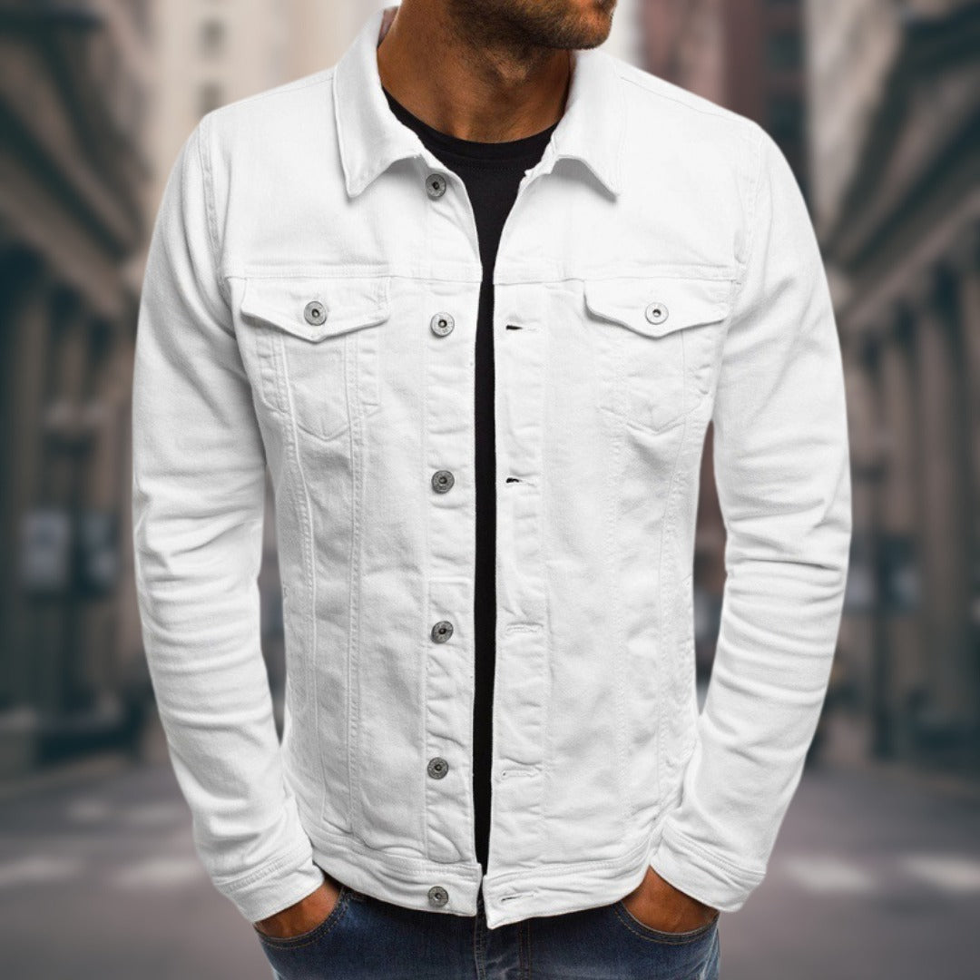 Recanati Cotton Trucker Jacket - White