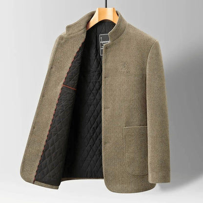 Riccione Quilt-Lined Stand-Collar Jacket - Khaki