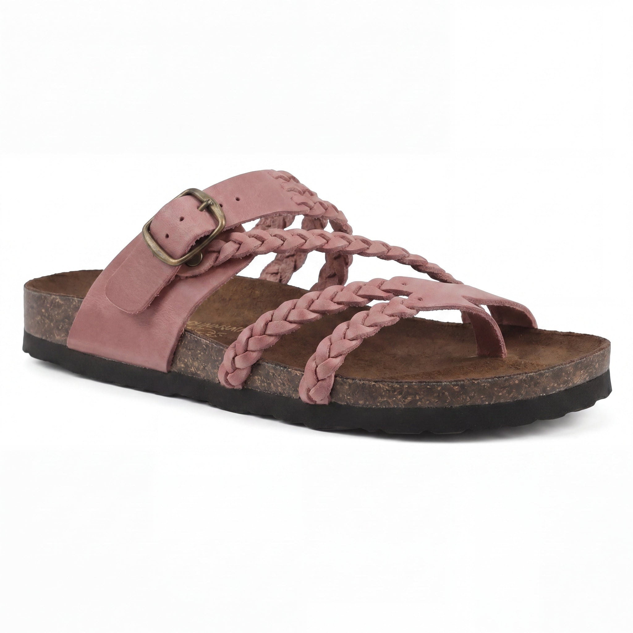 Leather Summer Sandals - Pink