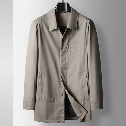 Rosolina Concealed-Placket Car Coat - Khaki