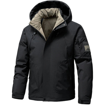 Rovereto Fleece-Lined Hooded Jacket - Black