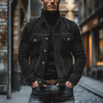 Rovigo Denim Trucker Jacket - Black