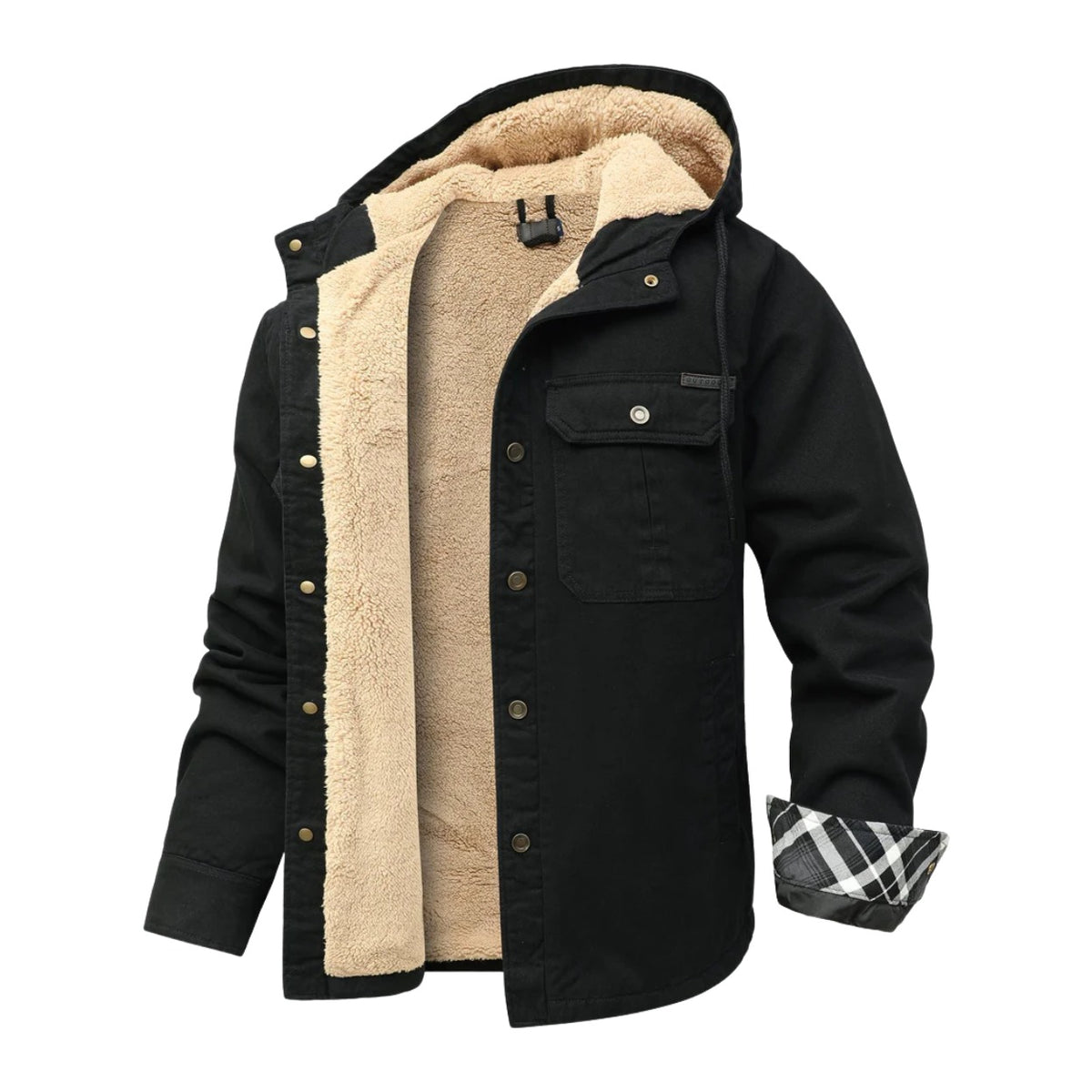 Rubiera Fleece-Lined Hooded Shirt Jacket - photo 1