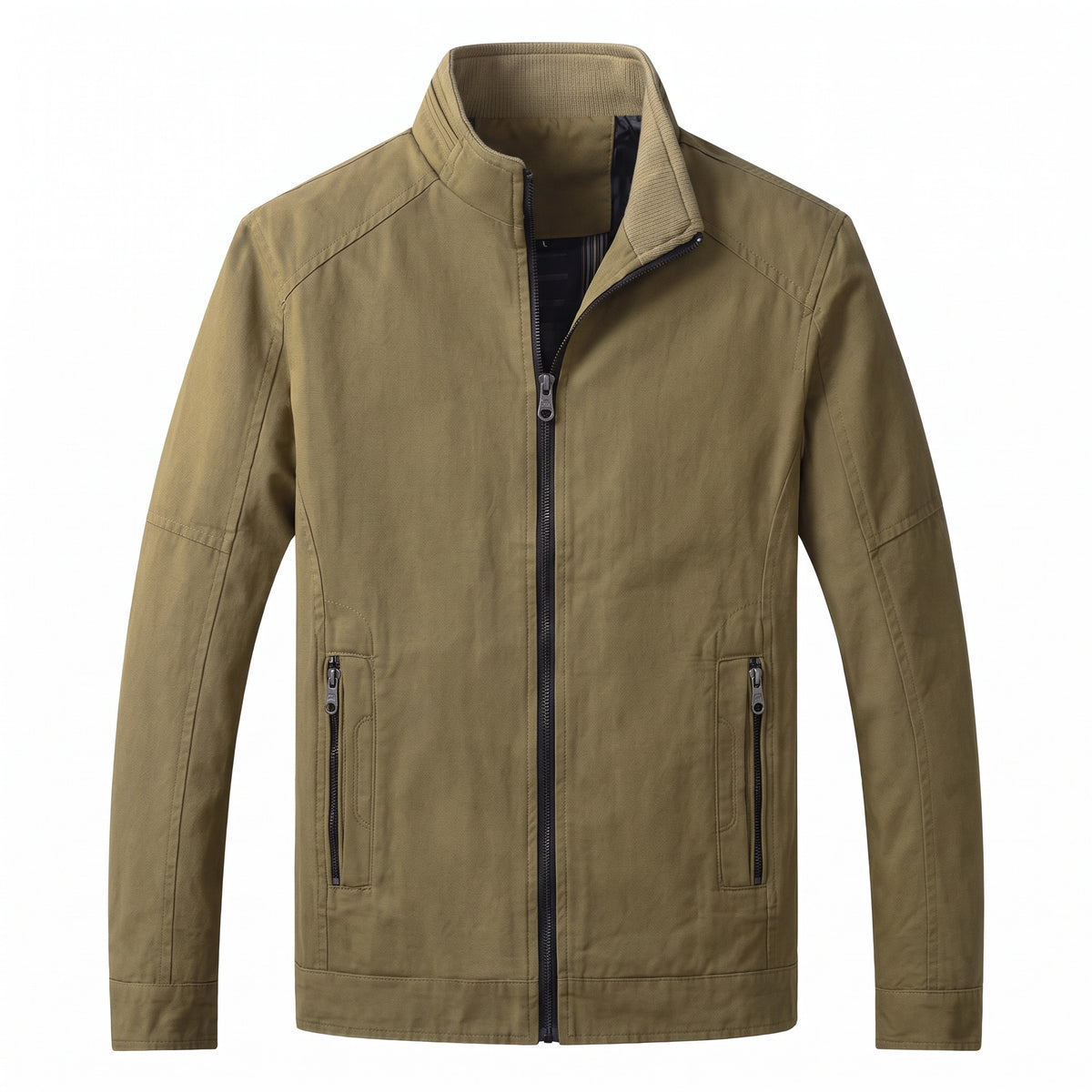 Rufina Check-Lined Stand-Collar Jacket - cover