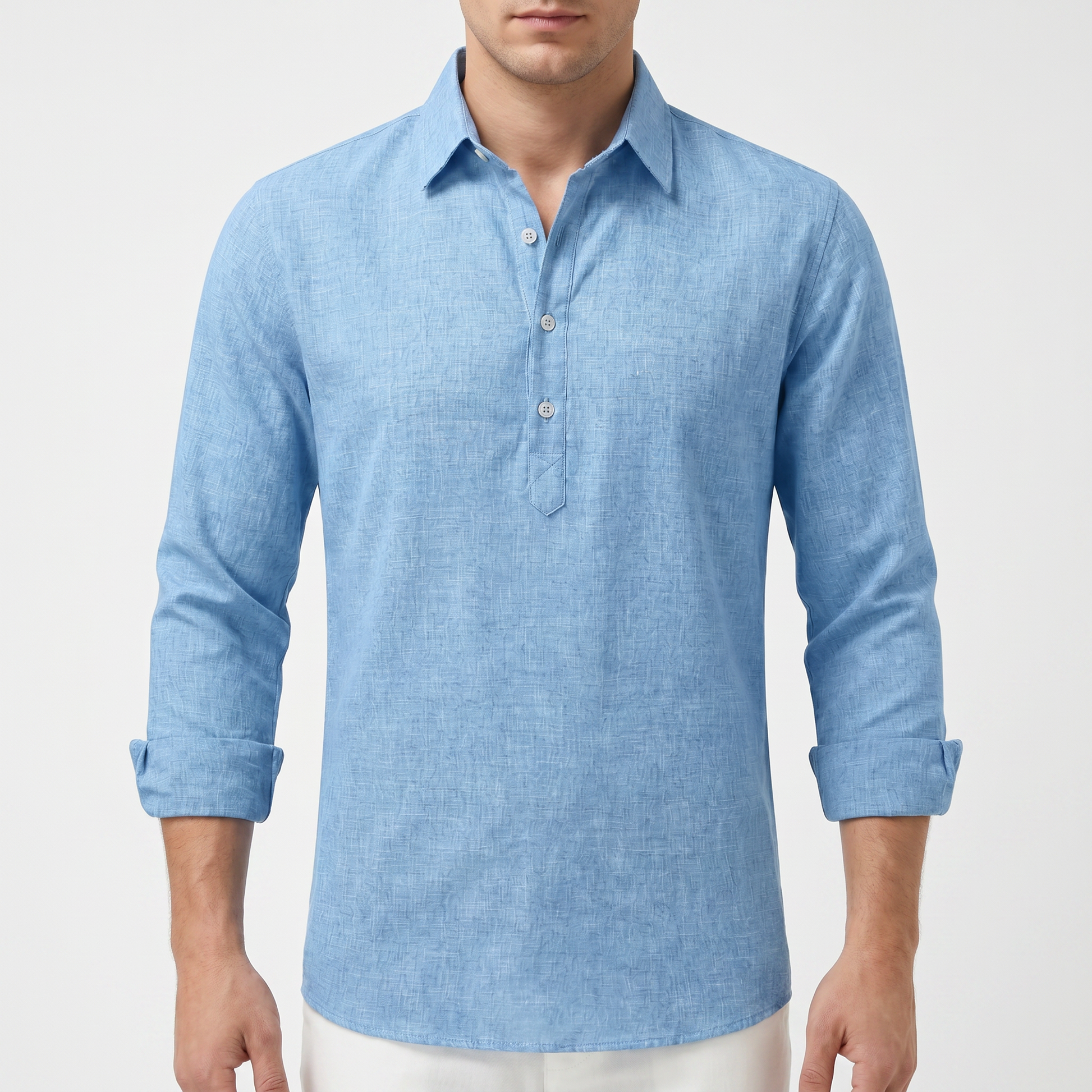 Sabbio Cotton Shirt - on model