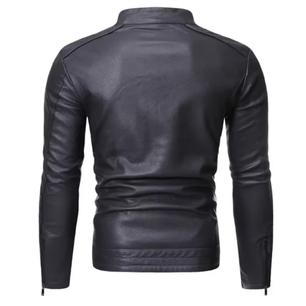 Saluzzo Leather Moto Jacket - photo 6