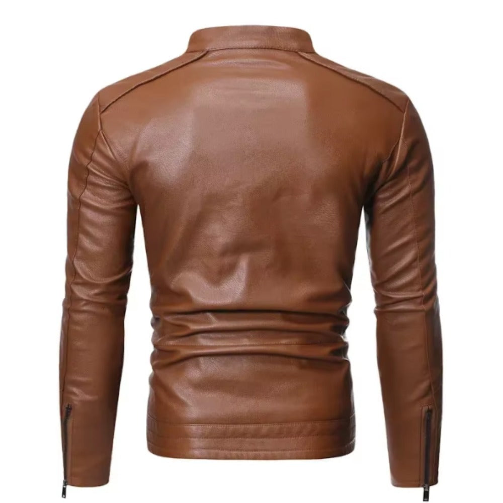 Saluzzo Leather Moto Jacket - photo 7