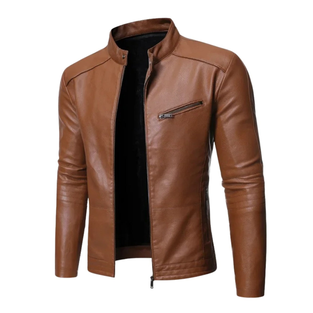 Saluzzo Leather Moto Jacket - photo 1