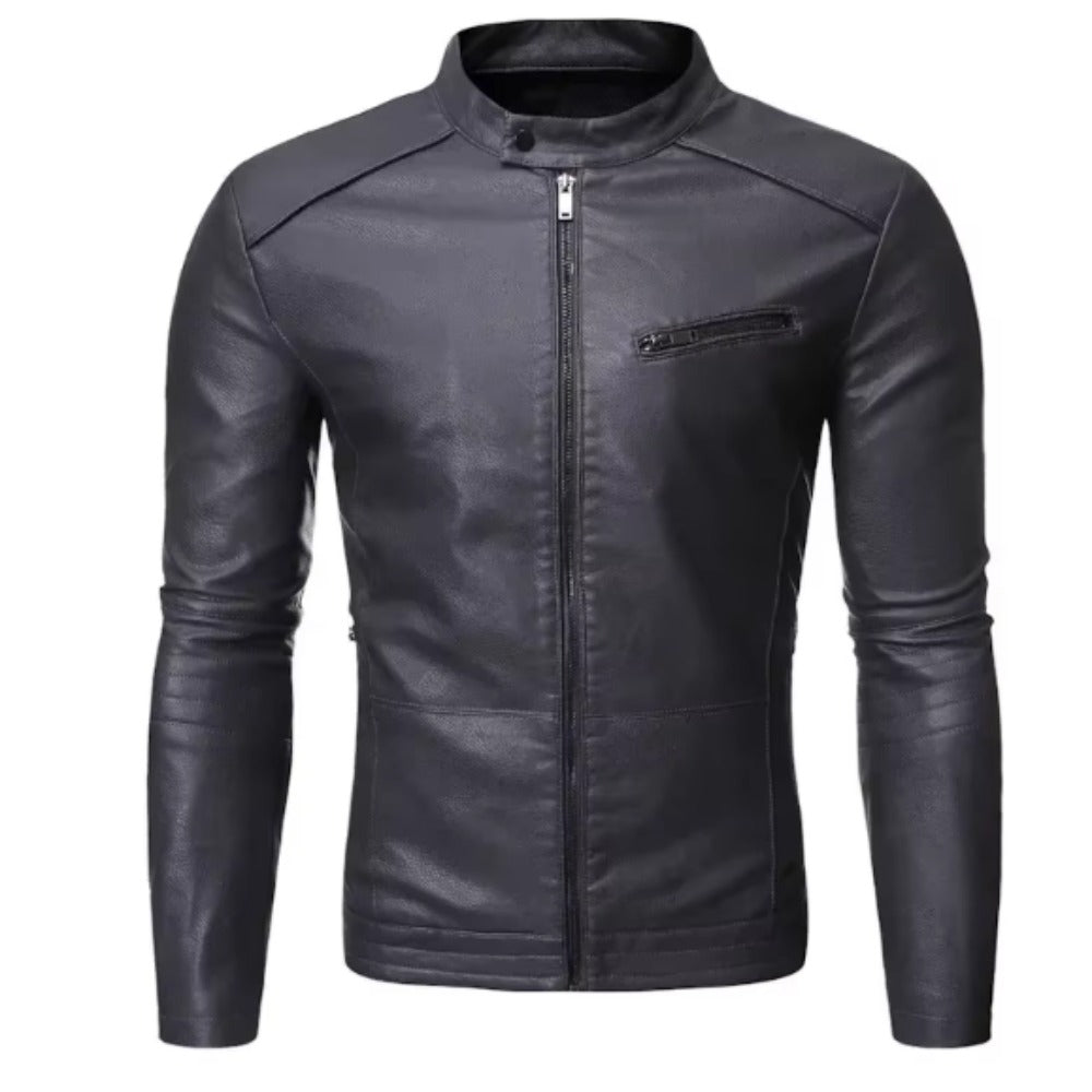 Saluzzo Leather Moto Jacket - photo 3
