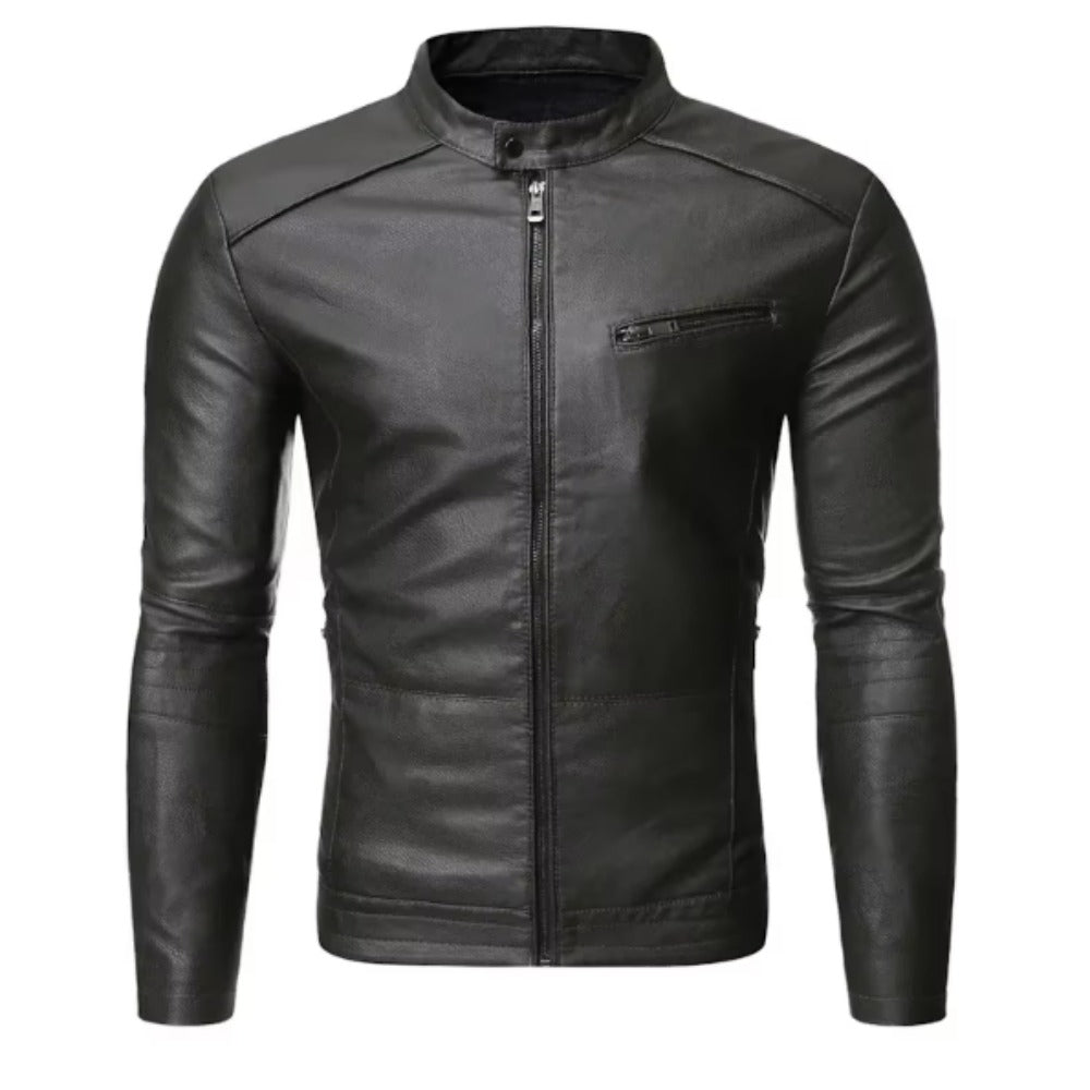 Saluzzo Leather Moto Jacket - photo 4