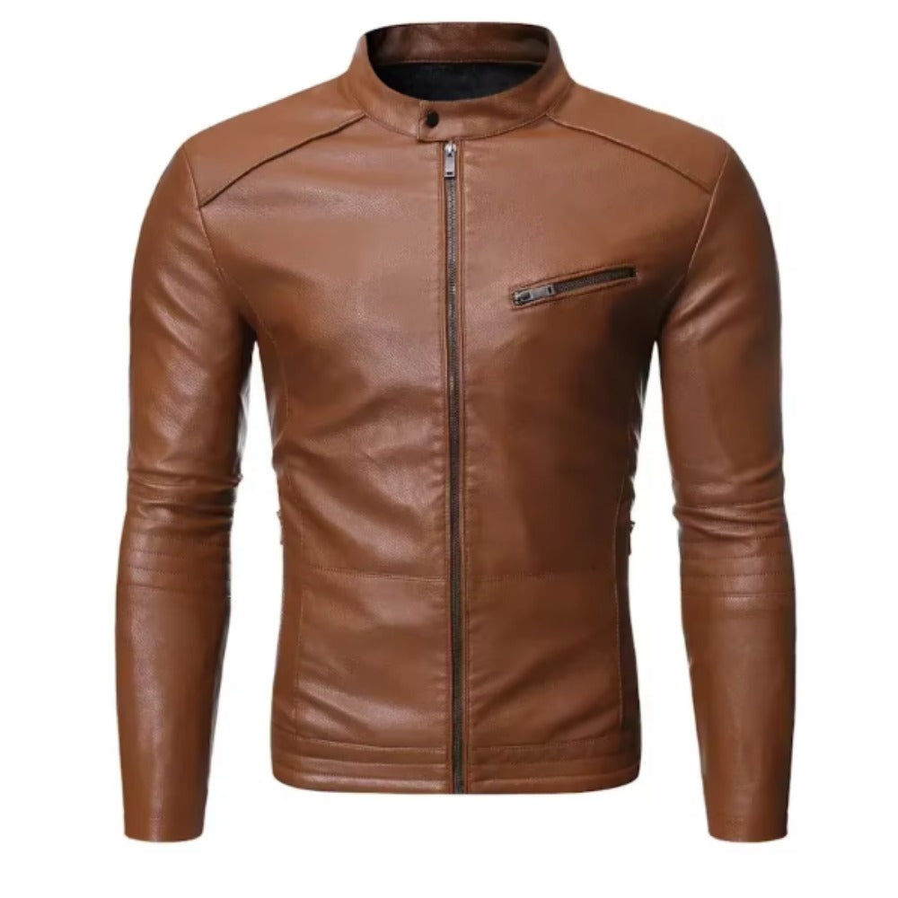 Saluzzo Leather Moto Jacket - photo 5