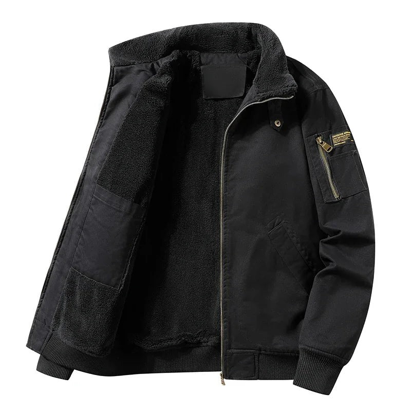 Sarentino Fleece-Lined Bomber Jacket - Black