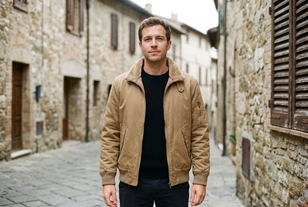Sarentino Fleece-Lined Bomber Jacket