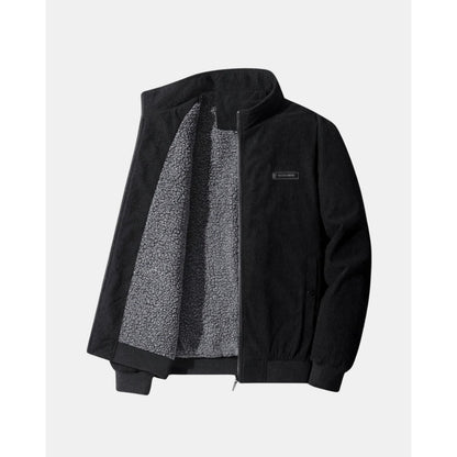 Saronno Fleece-Lined Corduroy Jacket - Black
