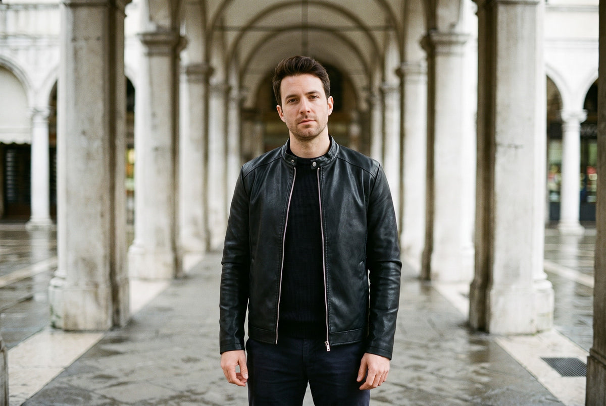 Scicli Leather Biker Jacket