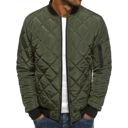 Senigallia Quilted Bomber Jacket - Army Green